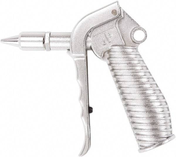 Value Collection - 230 Max psi Quiet Safety Nozzle Pistol Grip Blow Gun - 1/4 NPT Inlet, Chrome Plated Aluminum - Eagle Tool & Supply