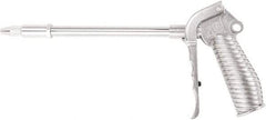 Value Collection - 230 Max psi Adjustable Safety Nozzle Adjustable Air Blow Gun - 1/4 NPT Inlet, 12" Tube Length, Chrome Plated Aluminum - Eagle Tool & Supply