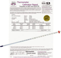 H-B Instruments - -20 to 110°C, Organic Filled Precision Thermometer - 12 Inch Immersion Length - Eagle Tool & Supply