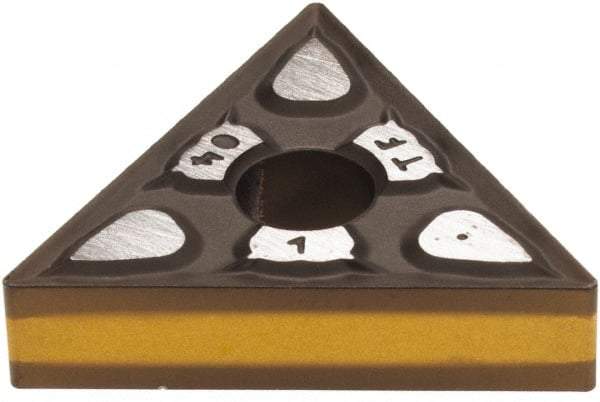 Iscar - TNMG431 TF Grade IC8150 Carbide Turning Insert - TiCN/Al2O3 Finish, 60° Triangle, 1/2" Inscr Circle, 3/16" Thick, 1/64" Corner Radius - Eagle Tool & Supply