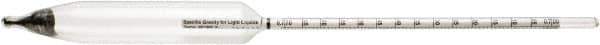 H-B Instruments - 325mm Long, Steel Specific Gravity Hydrometer - 0.001 Graduation, 1.30/1.37 Specific Gravity - Eagle Tool & Supply