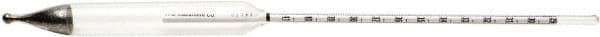 H-B Instruments - 305mm Long, Steel Baume Heavy Hydrometer - 0.5 Graduation, 0/35 Baume Range - Eagle Tool & Supply