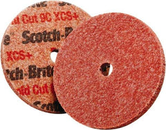 3M - 3" Diam, 1/2" Face Width, 0.37" Center Hole, Extra Coarse Grade, Ceramic Deburring Wheel - Unitized, Hard Density 9 Grade, 15,100 RPM - Eagle Tool & Supply