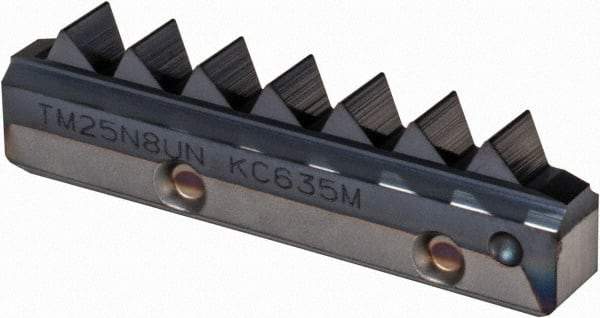 Kennametal - 8 TPI, Internal Thread, UN Standard, TM25 KC635M Grade Thread Mill Insert - Carbide, TiAlN Coating - Eagle Tool & Supply