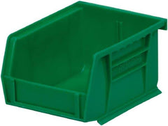 Akro-Mils - 10 Lb. Load Capacity, 5-3/8" Deep, Green Polymer Hopper Stacking Bin - 3" High x 4-1/8" Wide x 5-3/8" Long - Eagle Tool & Supply