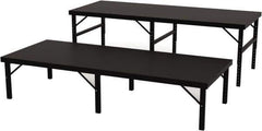 Valley Craft - 48 Wide x 120" Deep x 28" High, Steel Work Table - 14 Gauge Stainless Steel Top, Adjustable Height Legs, Gray - Eagle Tool & Supply