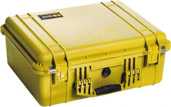 Pelican Products, Inc. - 17-13/64" Wide x 8-13/32" High, Clamshell Hard Case - Yellow, Polyethylene - Eagle Tool & Supply