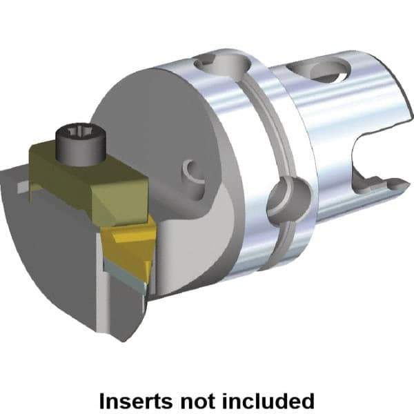 Kennametal - Right Hand Cut, Size KM50, V.GR.. Insert Compatiblity, Internal or External Modular Turning & Profiling Cutting Unit Head - 35mm Ctr to Cutting Edge, 50mm Head Length, Through Coolant, Series Top Notch - Eagle Tool & Supply