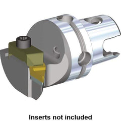 Kennametal - Right Hand Cut, Size KM50, V.GR.. Insert Compatiblity, Internal or External Modular Turning & Profiling Cutting Unit Head - 35mm Ctr to Cutting Edge, 50mm Head Length, Through Coolant, Series Top Notch - Eagle Tool & Supply