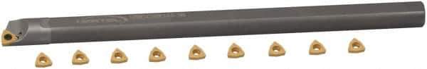 Hertel - 0.54" Min Diam Smallest Bar, 0.54" Min Diam Largest Bar, Carbide Indexable Boring Bar Set - TP.. Insert, HBBQ Toolholder, 1-7/8" Max Bore Depth, Through Coolant - Eagle Tool & Supply