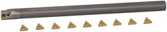Hertel - 0.563" Min Diam Smallest Bar, 0.563" Min Diam Largest Bar, Carbide Indexable Boring Bar Set - TP.. Insert, HBBQ Toolholder, 5" Max Bore Depth, Through Coolant - Eagle Tool & Supply