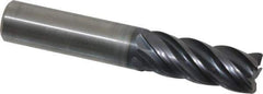 Kennametal - 1/2", 5 Flute, Solid Carbide, 0.03" Corner Radius End Mill - 3" OAL, 1-1/4" LOC - Eagle Tool & Supply