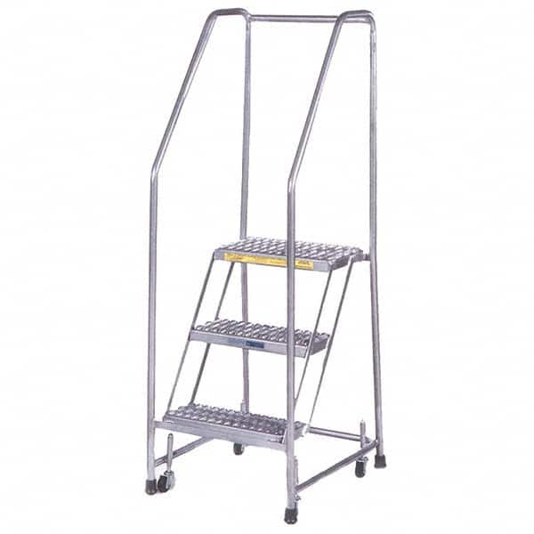 Ballymore - Rolling & Wall Mounted Ladders & Platforms Type: Rolling Style: Spring Loaded Rolling Safety Ladder - Eagle Tool & Supply