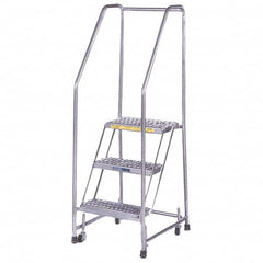Ballymore - Rolling & Wall Mounted Ladders & Platforms Type: Rolling Style: Spring Loaded Rolling Safety Ladder - Eagle Tool & Supply