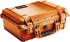 Pelican Products, Inc. - 13" Wide x 6-53/64" High, Clamshell Hard Case - Orange, Polyethylene - Eagle Tool & Supply