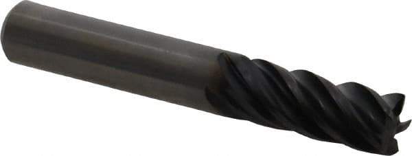 Kennametal - 3/8", 5 Flute, Solid Carbide, 0.015" Corner Radius End Mill - 2-1/2" OAL, 7/8" LOC - Eagle Tool & Supply