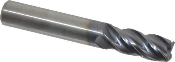 Kennametal - 3/8", 4 Flute, Solid Carbide, Corner Chamfer End Mill - 2-1/2" OAL, 7/8" LOC - Eagle Tool & Supply
