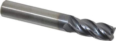 Kennametal - 3/8", 4 Flute, Solid Carbide, Corner Chamfer End Mill - 2-1/2" OAL, 7/8" LOC - Eagle Tool & Supply