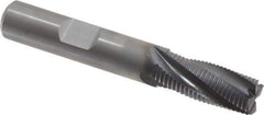 Kennametal - 3/8" Diam, 7/8" LOC, 4 Flute Solid Carbide Roughing Square End Mill - AlTiN Finish, 2-1/2" OAL, 3/8" Shank Diam, Centercutting, 20° Helix - Eagle Tool & Supply