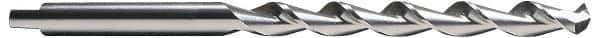 Cleveland - #36, 118° Point, Parabolic Flute, High Speed Steel Taper Length Drill Bit - Bright Finish, 2-1/2" Flute Length, 4-5/8" OAL, Series 2565 - Eagle Tool & Supply
