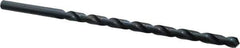 Cleveland - 1/2", 118° Point, Spiral Flute, High Speed Steel Taper Length Drill Bit - Oxide Finish, 9" Flute Length, 12" OAL, Series 950E - Eagle Tool & Supply