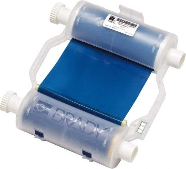 Brady - 4.33" Wide x 2,400" Long, Blue Resin Ribbon Printer Ribbon - For BBP30 Label Printer, BBP33 Label Printer, BBP35 Multicolor Sign & Label Printer, BBP37 Color & Cut Sign & Label Printer, BradyPrinter S3100, BBP31 Sign & Label Printer - Eagle Tool & Supply