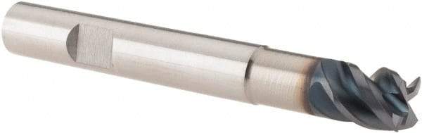 Walter-Prototyp - 3/8", 3/8" LOC, 3/8" Shank Diam, 3" OAL, 4 Flute, Solid Carbide Square End Mill - Single End, TiAlN Finish, Helical Flute, Centercutting, Right Hand Cut, Right Hand Flute - Eagle Tool & Supply