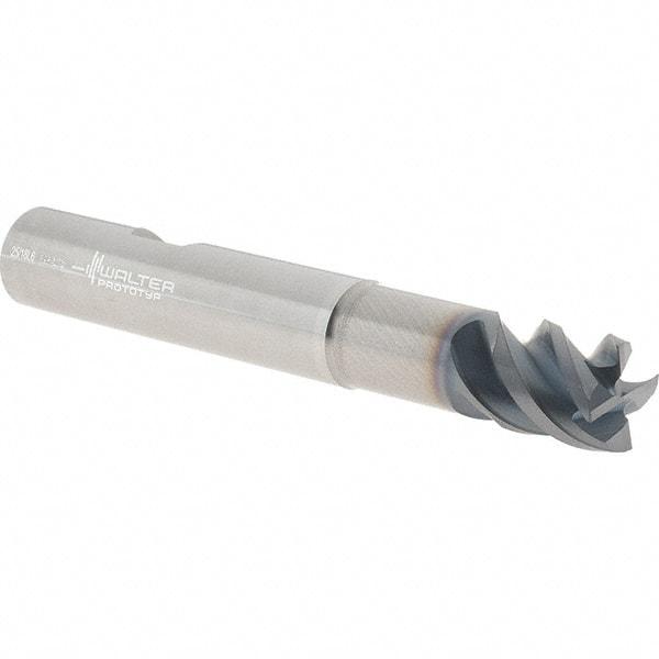Walter-Prototyp - 1/2", 1/2" LOC, 1/2" Shank Diam, 3-1/2" OAL, 4 Flute, Solid Carbide Square End Mill - Single End, TiAlN Finish, Helical Flute, Centercutting, Right Hand Cut, Right Hand Flute - Eagle Tool & Supply