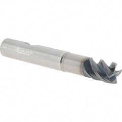 Walter-Prototyp - 1/2", 1/2" LOC, 1/2" Shank Diam, 3-1/2" OAL, 4 Flute, Solid Carbide Square End Mill - Single End, TiAlN Finish, Helical Flute, Centercutting, Right Hand Cut, Right Hand Flute - Eagle Tool & Supply