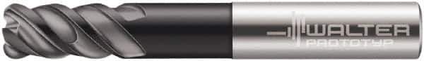 Walter-Prototyp - 10.01mm, 4 Flute, Single End, Solid Carbide, 0.031" Corner Radius End Mill - 3" OAL, 50° Helix, Right Hand Flute, 22mm LOC, Right Hand Cut, - Eagle Tool & Supply
