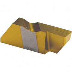 Tool-Flo - 3125FLFD Grade AC3R, 3.18mm Cutting Width Carbide Grooving Insert - 0.27" Max Depth of Cut, Right Hand, 0.005 to 0.01" Corner Radius, TiAlN Finish - Eagle Tool & Supply