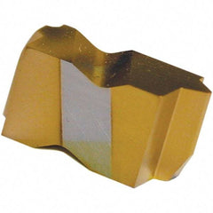 Tool-Flo - 3FLV Grade AC50C, Carbide Grooving Insert - 0.087" Max Depth of Cut, Right Hand, 0.012" Corner Radius, AlTiN Finish - Eagle Tool & Supply