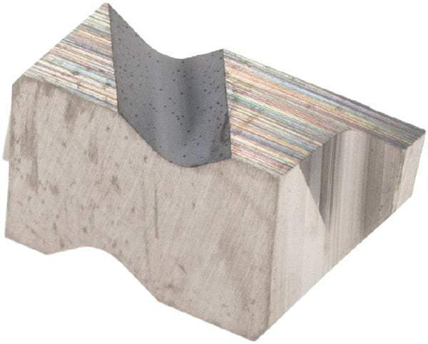 Tool-Flo - 2041FLG Grade C3, 1.04mm Cutting Width Carbide Grooving Insert - 1.27mm Max Depth of Cut, Right Hand, 0.002 to 0.005" Corner Radius, Uncoated - Eagle Tool & Supply