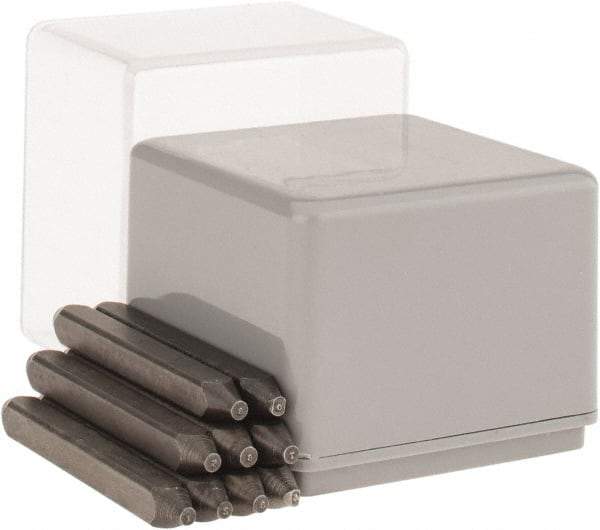 C.H. Hanson - 9 Piece, 1/32" Character Steel Stamp Set - Figures, Heavy Duty - Eagle Tool & Supply