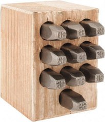 C.H. Hanson - 10 Piece, 1/4" Character Steel Stamp Set - Double Digit Figures, Double Digits - Eagle Tool & Supply