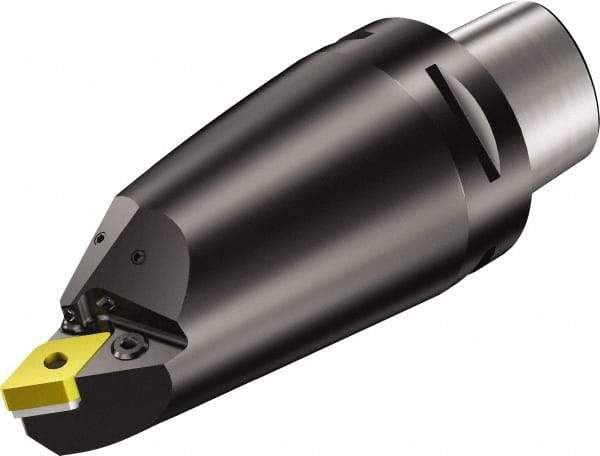 Sandvik Coromant - Right Hand Cut, Size C6, DNMG 150608 Insert Compatiblity, External Modular Turning & Profiling Cutting Unit Head - 0.56mm Ctr to Cutting Edge, 130mm Head Length, Through Coolant, Series T-Max P - Eagle Tool & Supply