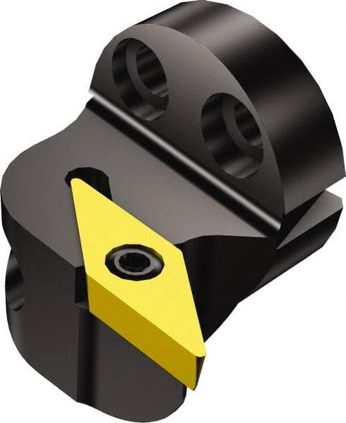 Sandvik Coromant - Left Hand Cut, Size 20, VCMT 221 Insert Compatiblity, Modular Turning & Profiling Cutting Unit Head - 15mm Ctr to Cutting Edge, 20mm Head Length, Through Coolant, Series CoroTurn 107 - Eagle Tool & Supply