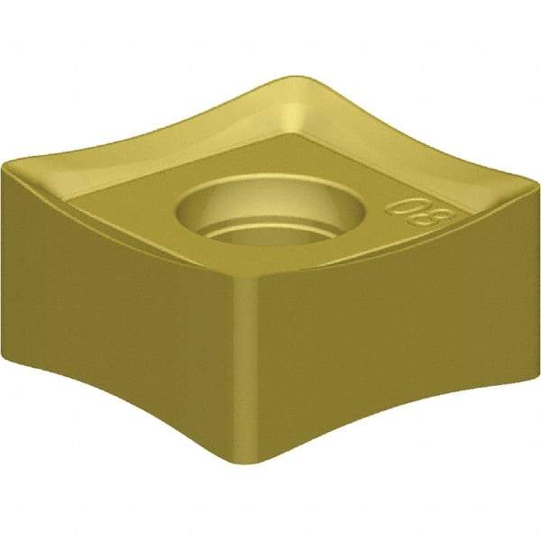 Kennametal - SNHJ442 LD Grade KCPK30 Carbide Milling Insert - TiN/TiCN/Al2O3 Finish, 1/4" Thick, 1/2" Inscribed Circle, 1/32" Corner Radius - Eagle Tool & Supply