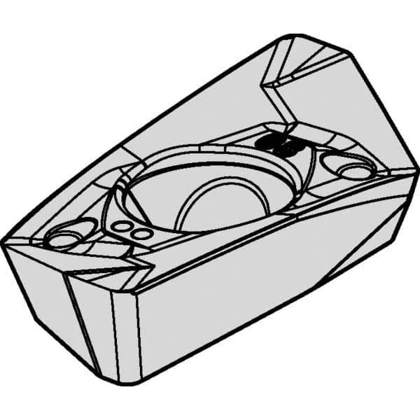 Kennametal - EP1808 HD Grade KCPM40 Carbide Milling Insert - TiAlN/AlCrN Finish, 0.2165" Thick, 1/32" Corner Radius - Eagle Tool & Supply