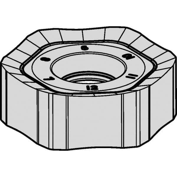 Kennametal - HNGJ75 GD Grade KCPM40 Carbide Milling Insert - TiAlN/AlCrN Finish, 0.2919" Thick, 7/8" Inscribed Circle, 3/64" Corner Radius - Eagle Tool & Supply
