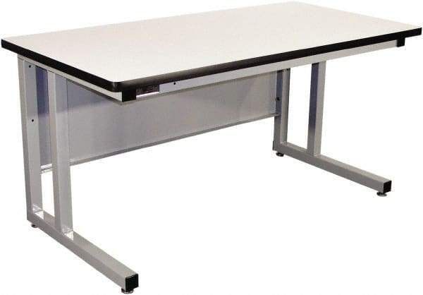 Proline - 60 Wide x 30" Deep x 30" High, Static Dissipative Workbench - Fixed Legs With Adjustable Height Glides, Gray - Eagle Tool & Supply