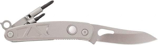 Coast Cutlery - 3" Blade, 7.2" OAL, Partially Serrated Multi-Blade Knife - 4.2" Closed Length, Stainless Steel - Eagle Tool & Supply