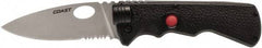 Coast Cutlery - 3-3/4" Blade, 8-1/2" OAL, Liner Lock Folding Knife - 4-3/4" Closed Length, Plastic - Eagle Tool & Supply