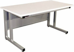 Proline - 72 Wide x 30" Deep x 30" High, Static Dissipative Workbench - Fixed Legs With Adjustable Height Glides, Gray - Eagle Tool & Supply