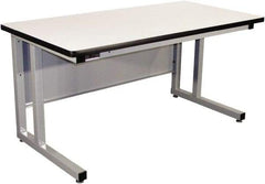 Proline - 72 Wide x 30" Deep x 30" High, Static Dissipative Workbench - Fixed Legs With Adjustable Height Glides, Gray - Eagle Tool & Supply
