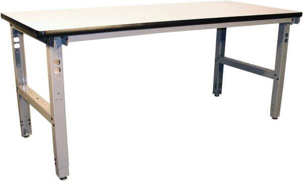 Proline - 72 Wide x 30" Deep x 36" High, Static Dissipative Workbench - Adjustable Height Legs, Gray - Eagle Tool & Supply
