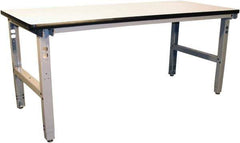 Proline - 72 Wide x 30" Deep x 36" High, Static Dissipative Workbench - Adjustable Height Legs, Gray - Eagle Tool & Supply