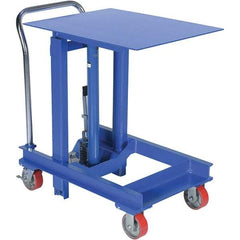 Vestil - 2,000 Lb Capacity Manual Post Lift Table - 36" to 60" Lift Height, 30" Platform Length x 24" Platform Width - Eagle Tool & Supply