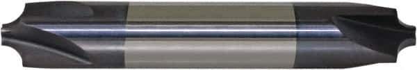 ProMax - 0.05" Radius, 1/4" Mill Diam, 4 Flute Solid Carbide Corner Rounding End Mill - Double End, AlTiN Finish, 2-1/2" OAL, 1/4" Shank Diam - Eagle Tool & Supply
