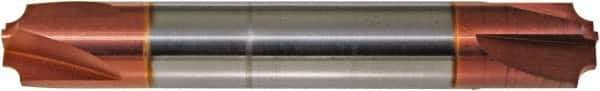 ProMax - 0.025" Radius, 3/16" Mill Diam, 4 Flute Solid Carbide Corner Rounding End Mill - Double End, TiCN Finish, 2" OAL, 3/16" Shank Diam - Eagle Tool & Supply